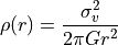 \rho(r) = \frac{\sigma_v^2}{2\pi G r^2}