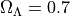 \Omega_{\Lambda}=0.7